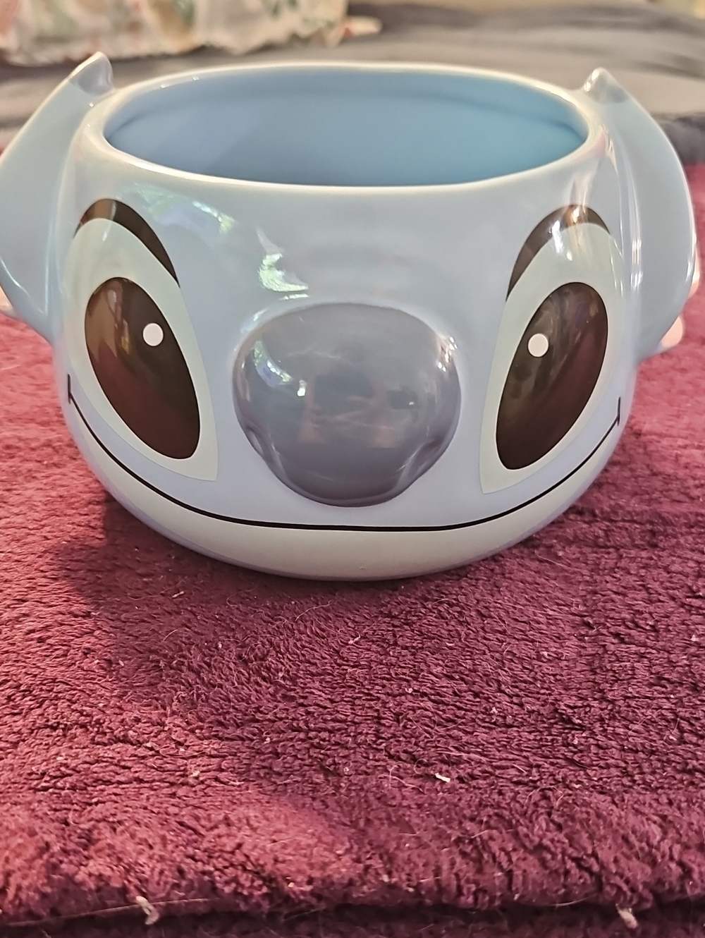 Disney Rae Dunn Stitch Light Blue Ceramic Bowl
